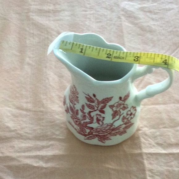 J & G Meakin India Vintage Creamer & Covered Sugar Bowl Classic pink & White - Picture 7 of 9